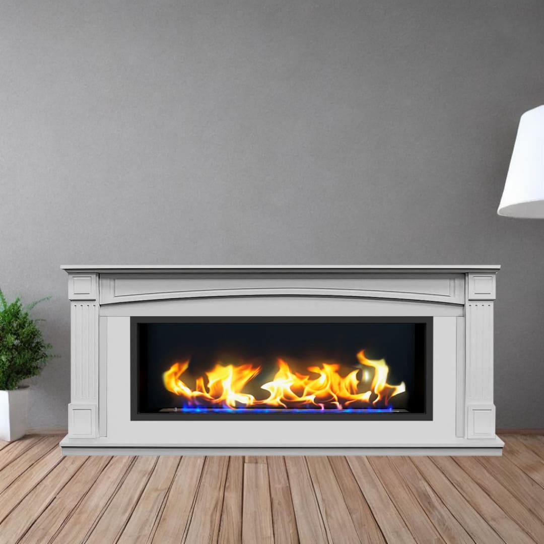 Биокамин в линейном портале "Русский огонь" Честер с декоративным стеклом (стемалитом) по цене 103 650 руб.