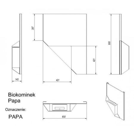 Биокамин Kratki PAPA MANHATTAN по цене 