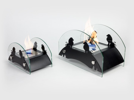 Настольный биокамин Lux Fire "Царский мост" S Чёрный по цене 9 990 руб.