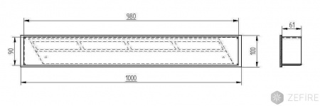 Прямоугольный контейнер ZeFire 1000 Прямоугольный контейнер ZeFire 1000 по цене 31 500 руб.