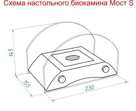 Настольный биокамин Lux Fire "Пушкинский мост" S Чёрный по цене 14 641 руб.
