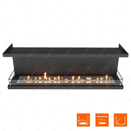 Биокамин фронтальный SteelHeat Leader 1400 стекло по цене 56 974 руб.