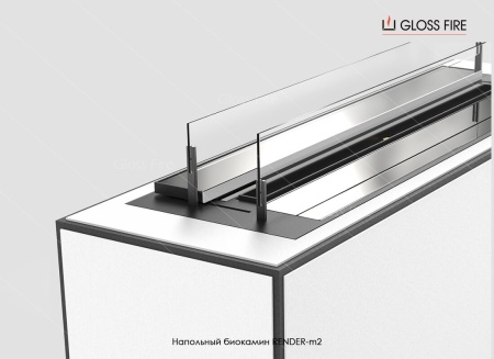 Напольный биокамин Биокамин Gloss Fire Render-m2 по цене 79 400 руб.