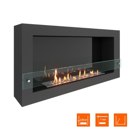 Биокамин SteelHeat WALL ONE 1100 черный, стекло, стемалит Биокамин SteelHeat WALL ONE 1100 черный, стекло, стемалит по цене 51 240 руб.
